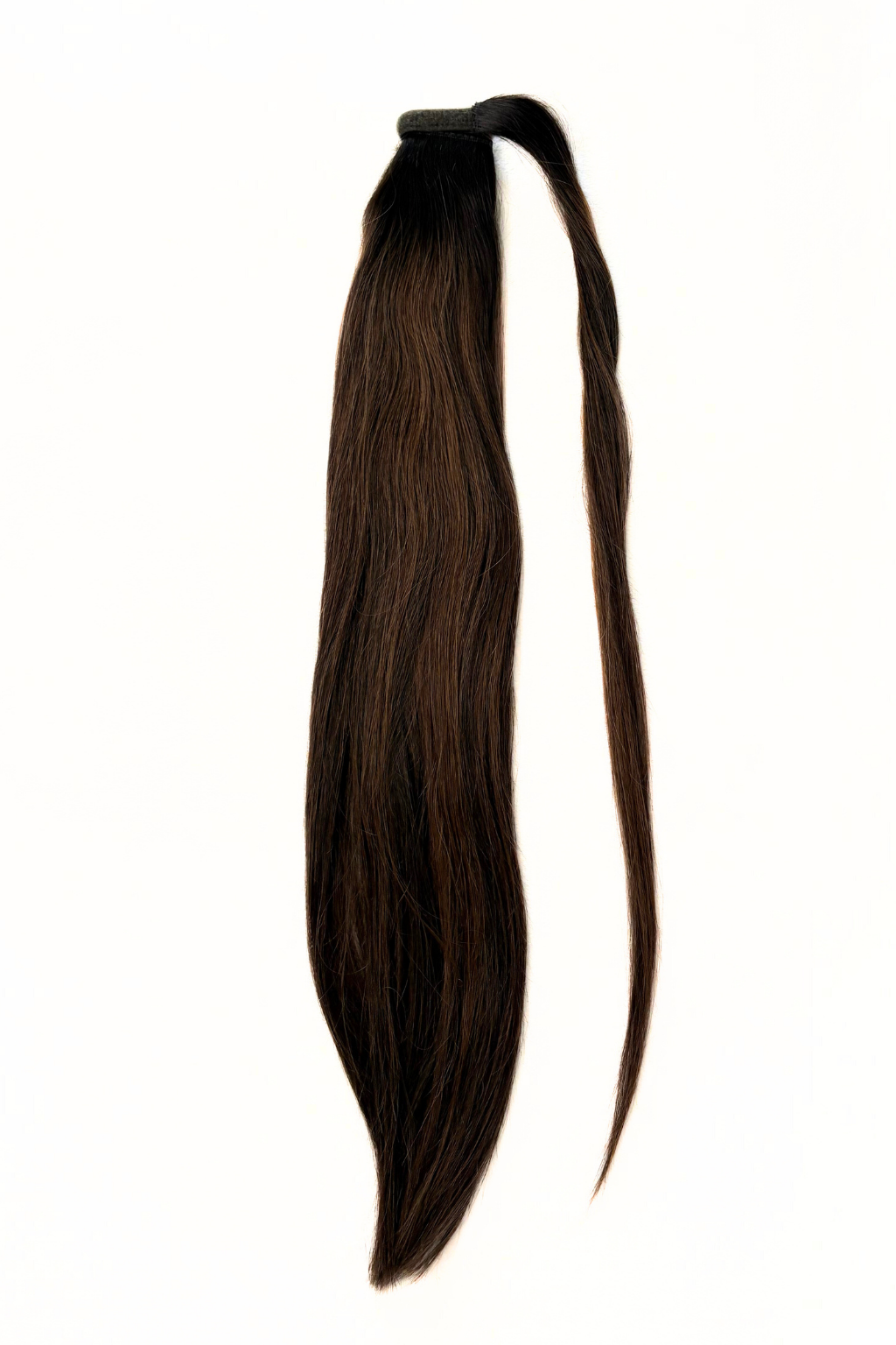 Ponytail Extensions Dark Brown mit warmen Highlights (#2/6/2)