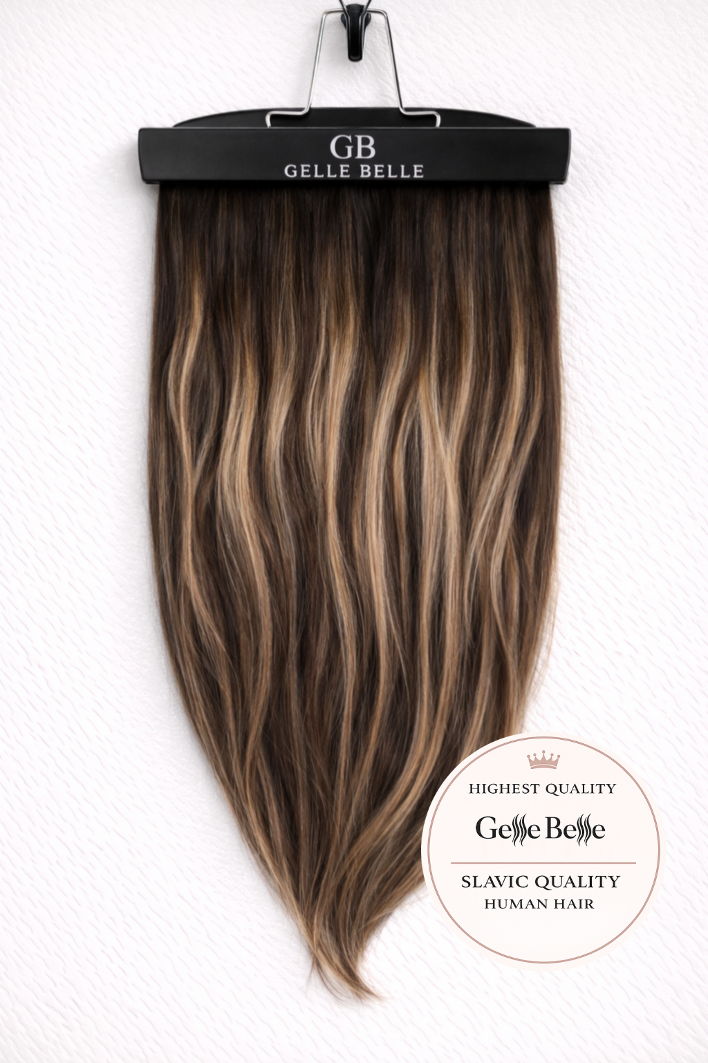 Clip-In Extensions Light Brown mit Honey Highlights (#4B/26/4B)