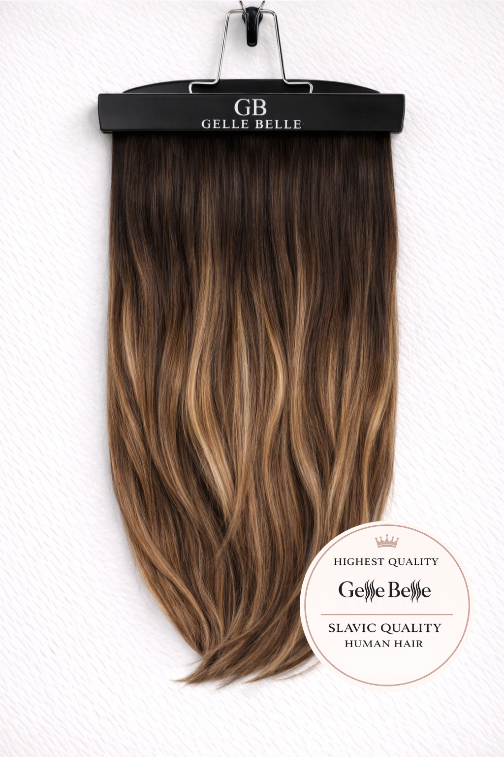 Clip-In Extensions Light Brown mit Golden Blonde Highlights (#4/27/4)