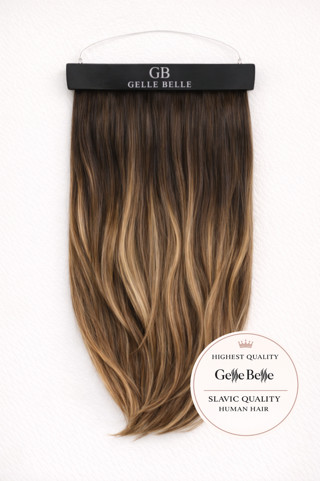 Halo Extensions Light Brown mit Golden Blonde Highlights (#4/27/4)