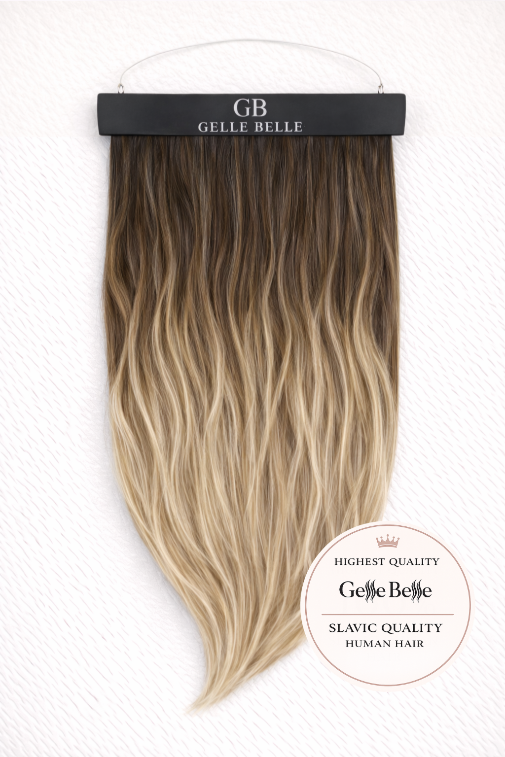 Halo Extensions Medium Brown Farbverlauf zu Beige Blonde (#3/8/613)