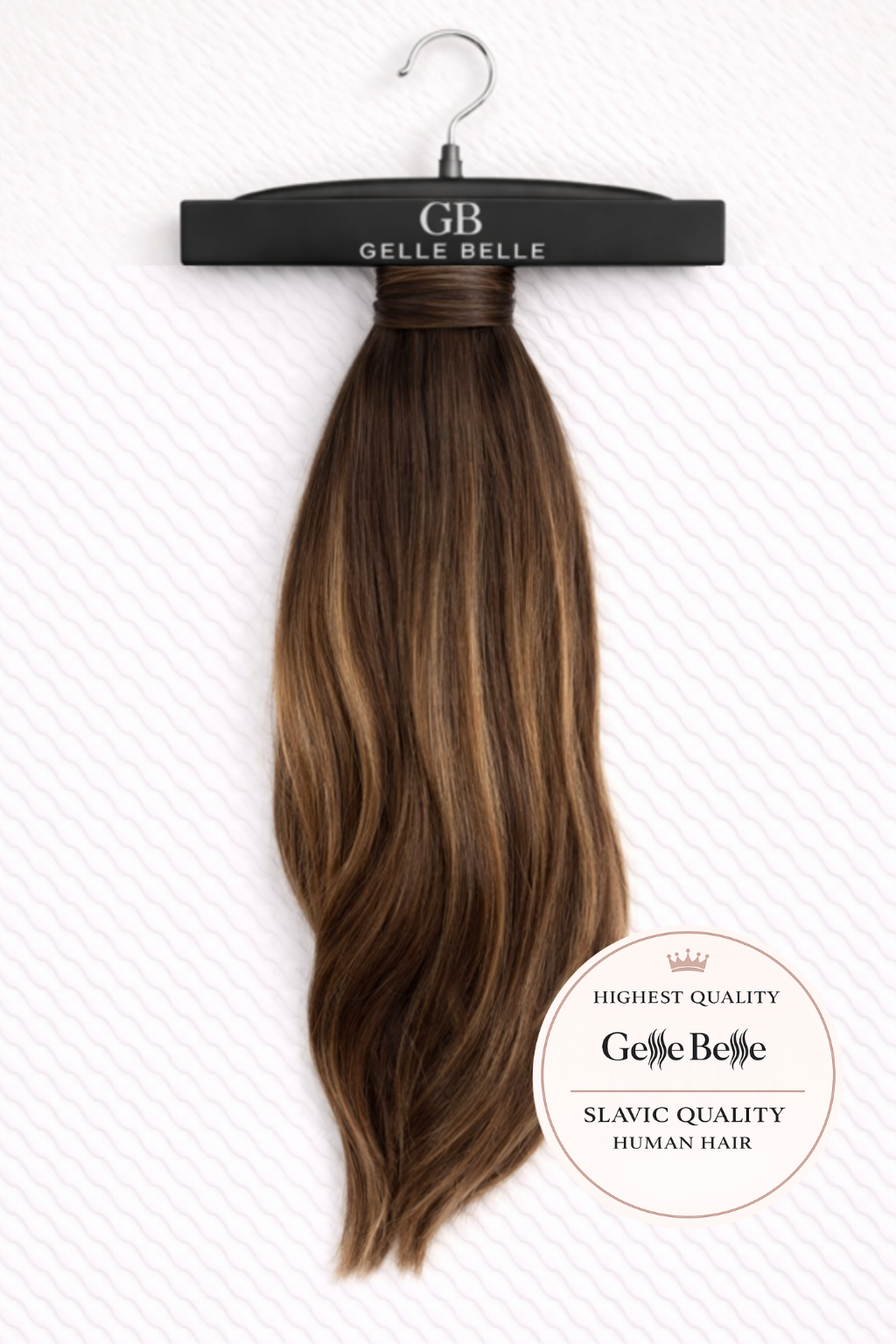 Ponytail Extensions Light Brown mit Golden Blonde Highlights (#4/27/4)