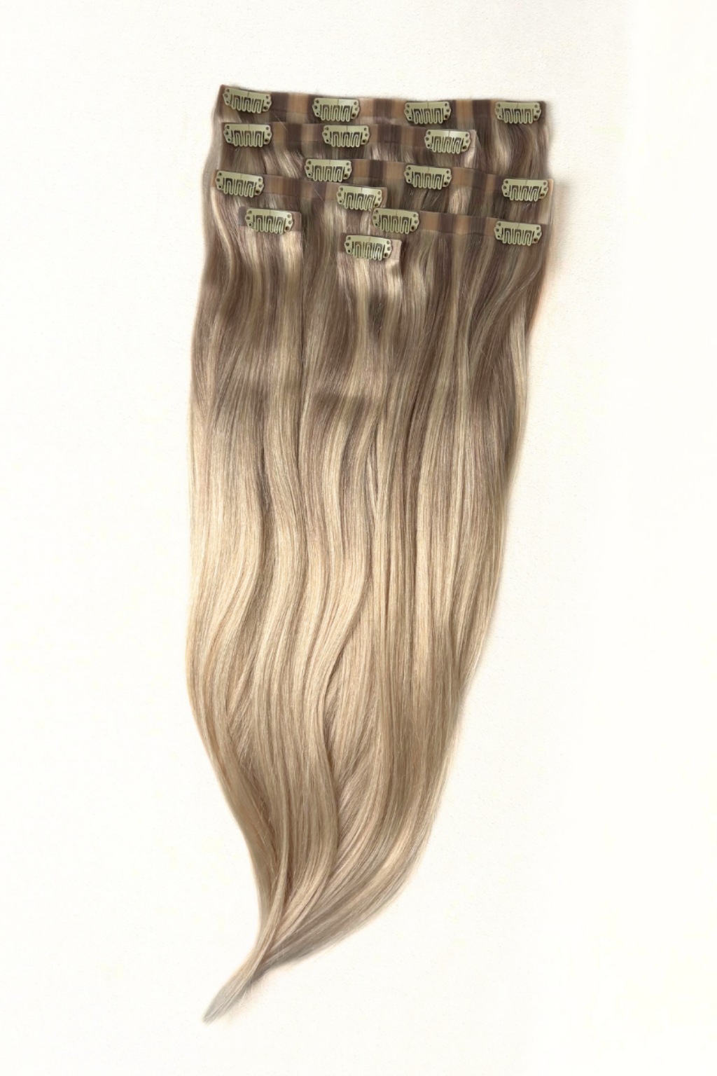 Clip-In Extensions Multi Blonde Blend (Beige–Honey–Platinum) (#P17/22/60)