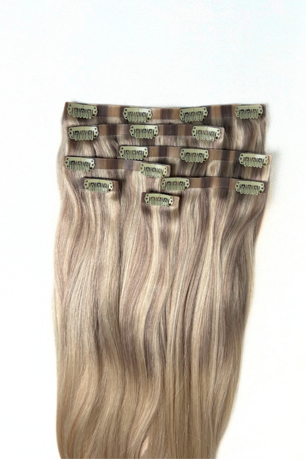 Clip-In Extensions Multi Blonde Blend (Beige–Honey–Platinum) (#P17/22/60)