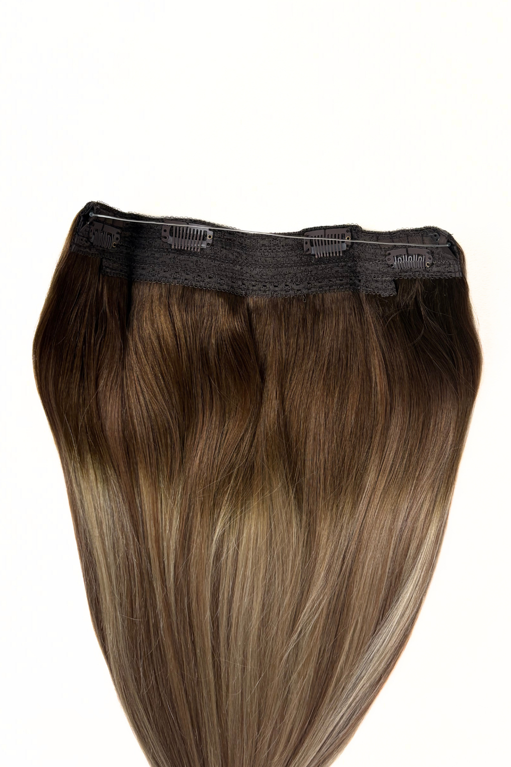 Halo Extensions Medium Brown Farbverlauf zu Beige Blonde (#3/8/613)